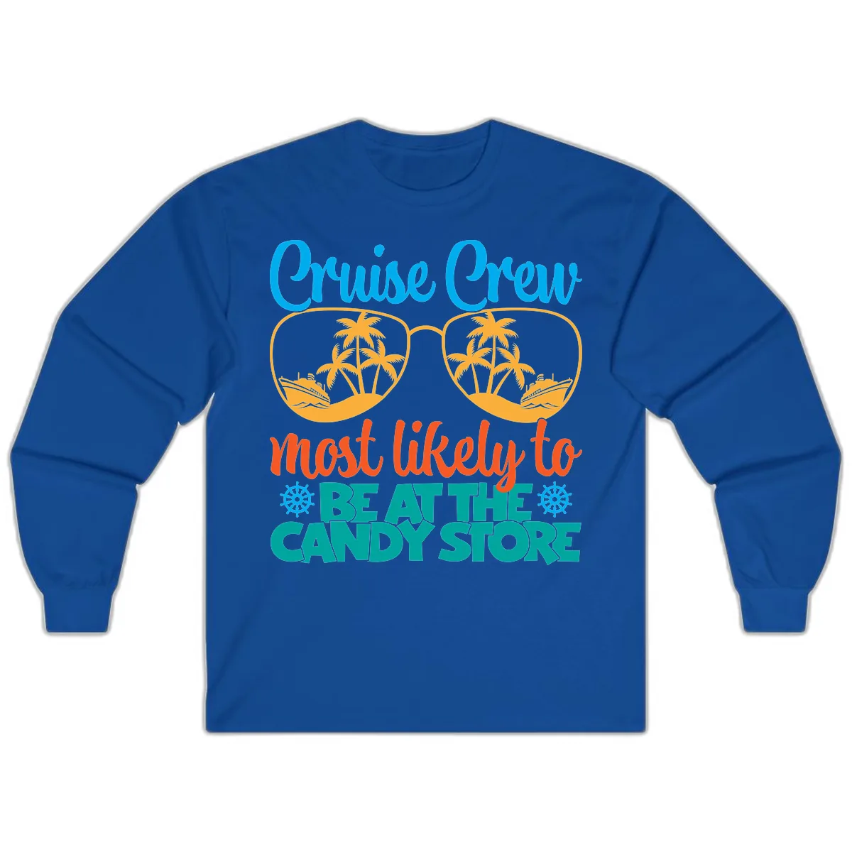 Cruise Crew Most Likely To Breathe Candy Store Long Sleeve in Royal