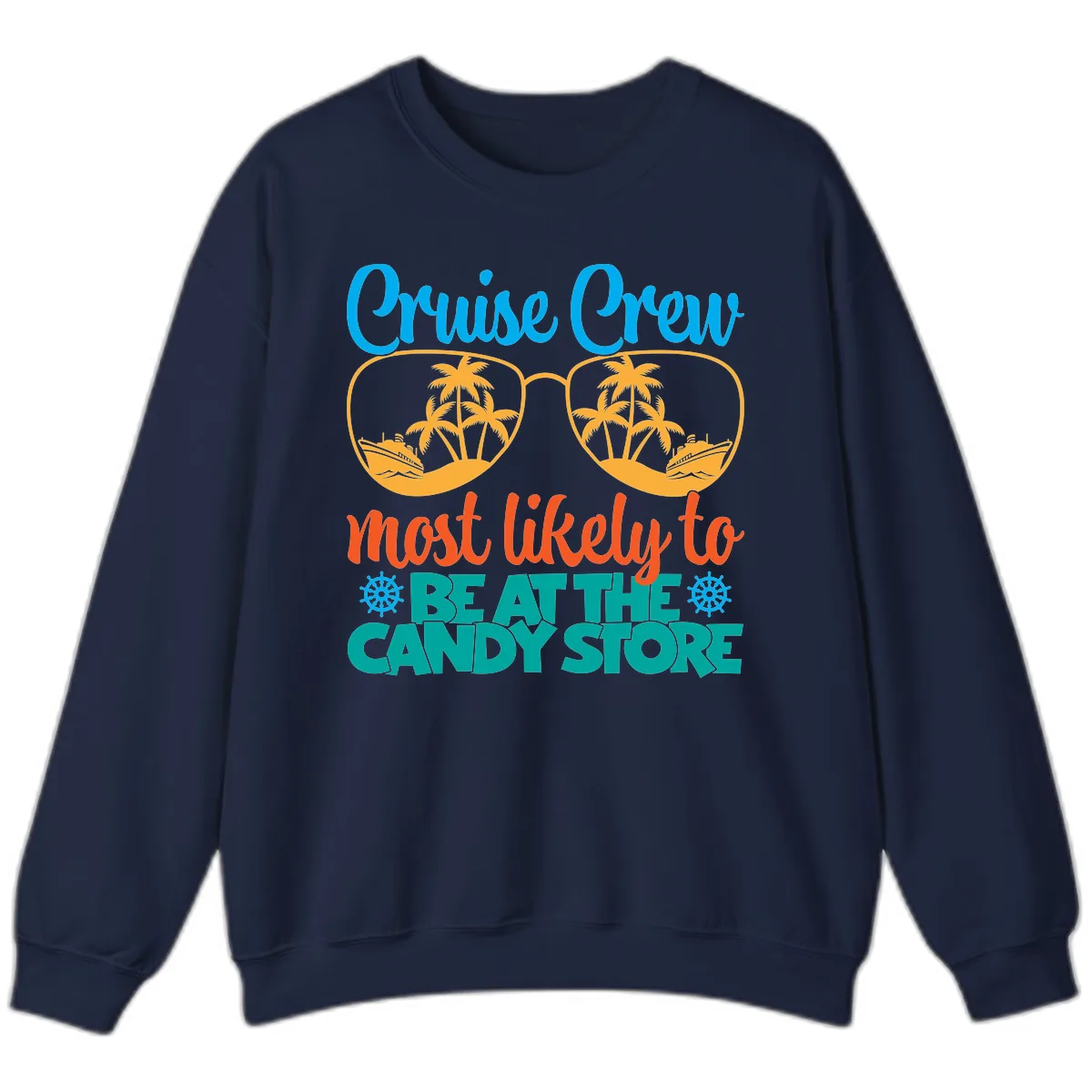 Cruise Crew Most Likely To Breathe Candy Store Sweatshirt in Navy