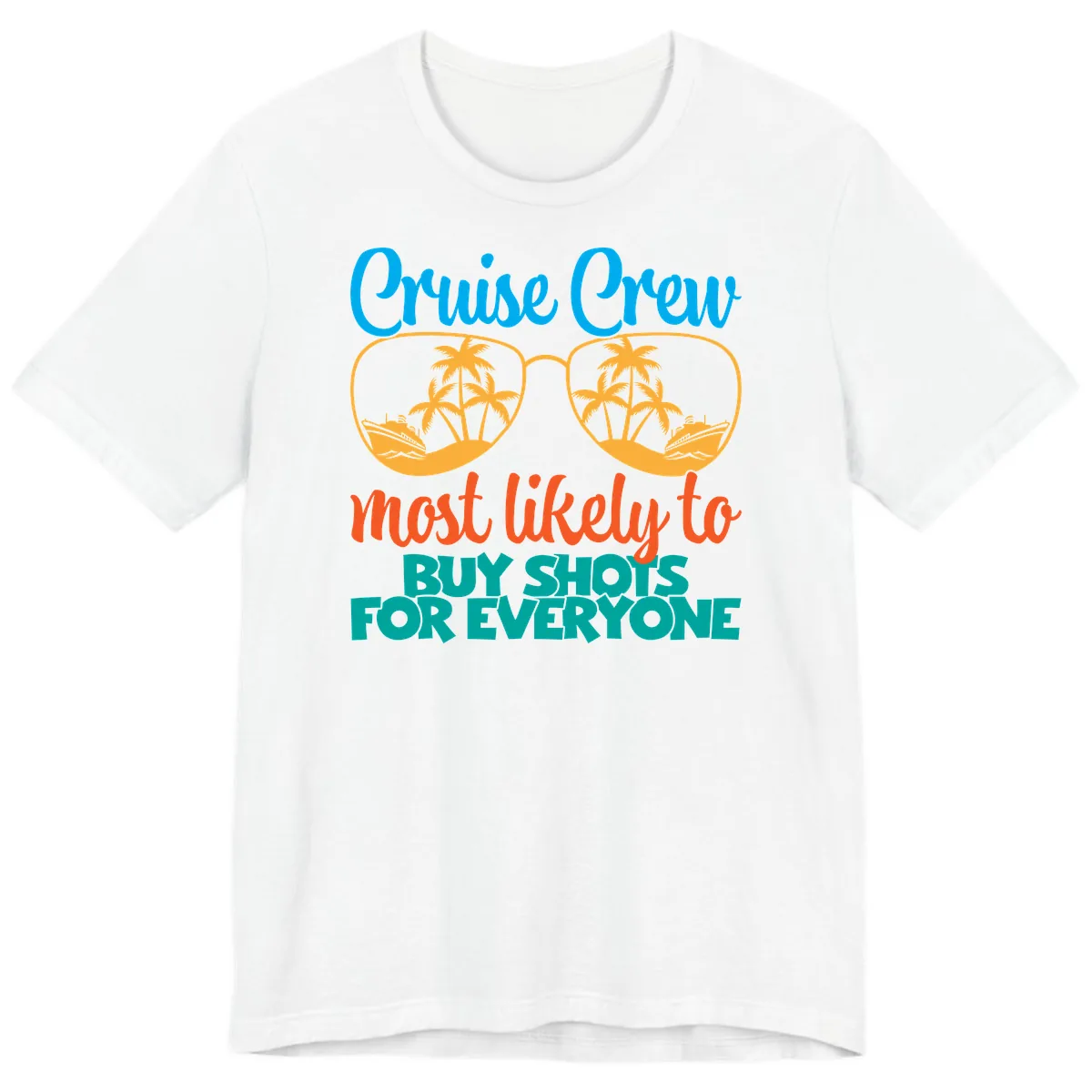 Cruise Crew Most Likely To Buy Shots Premium T-Shirt in White