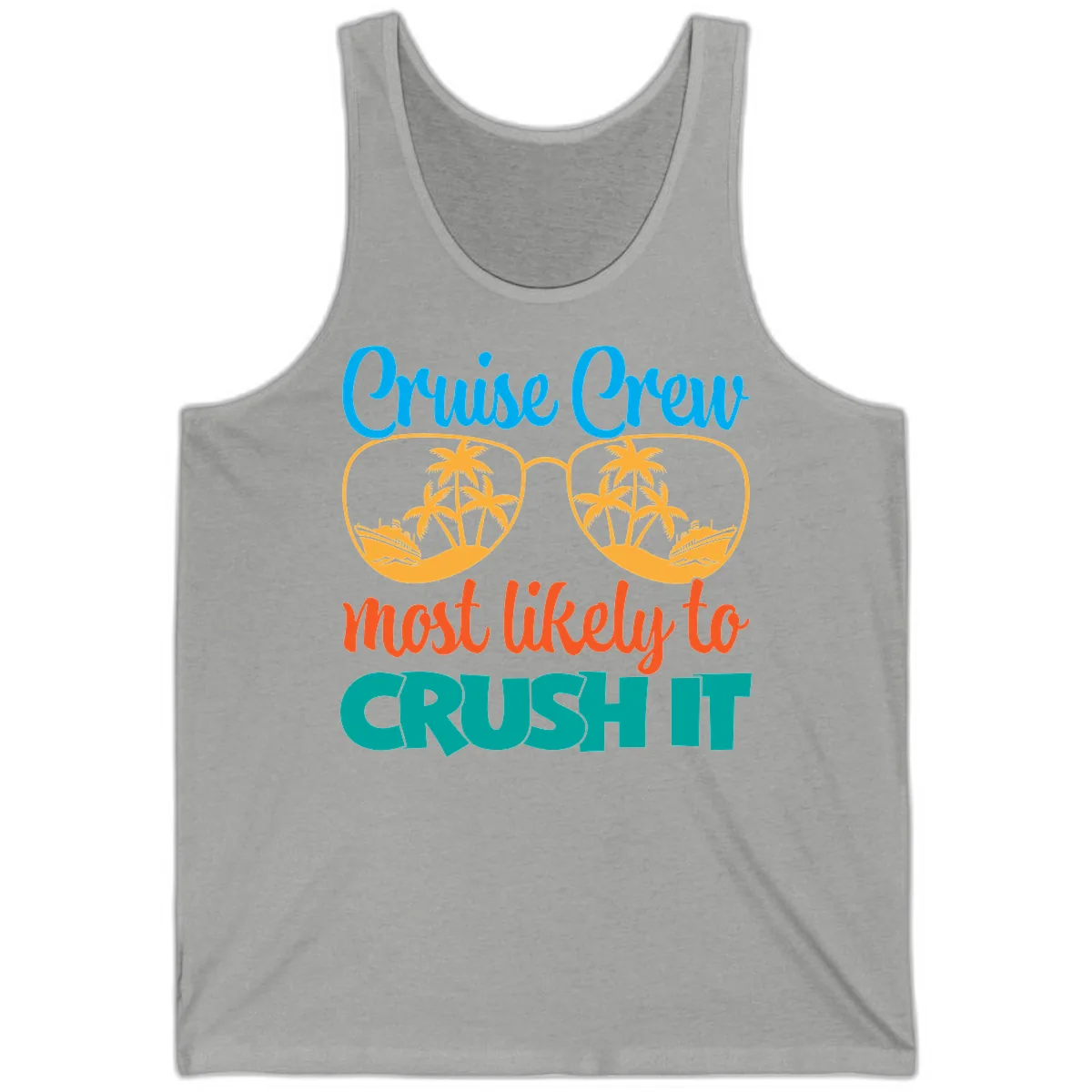Cruise Crew Most Likely To Crush It Tank in Athletic Heather