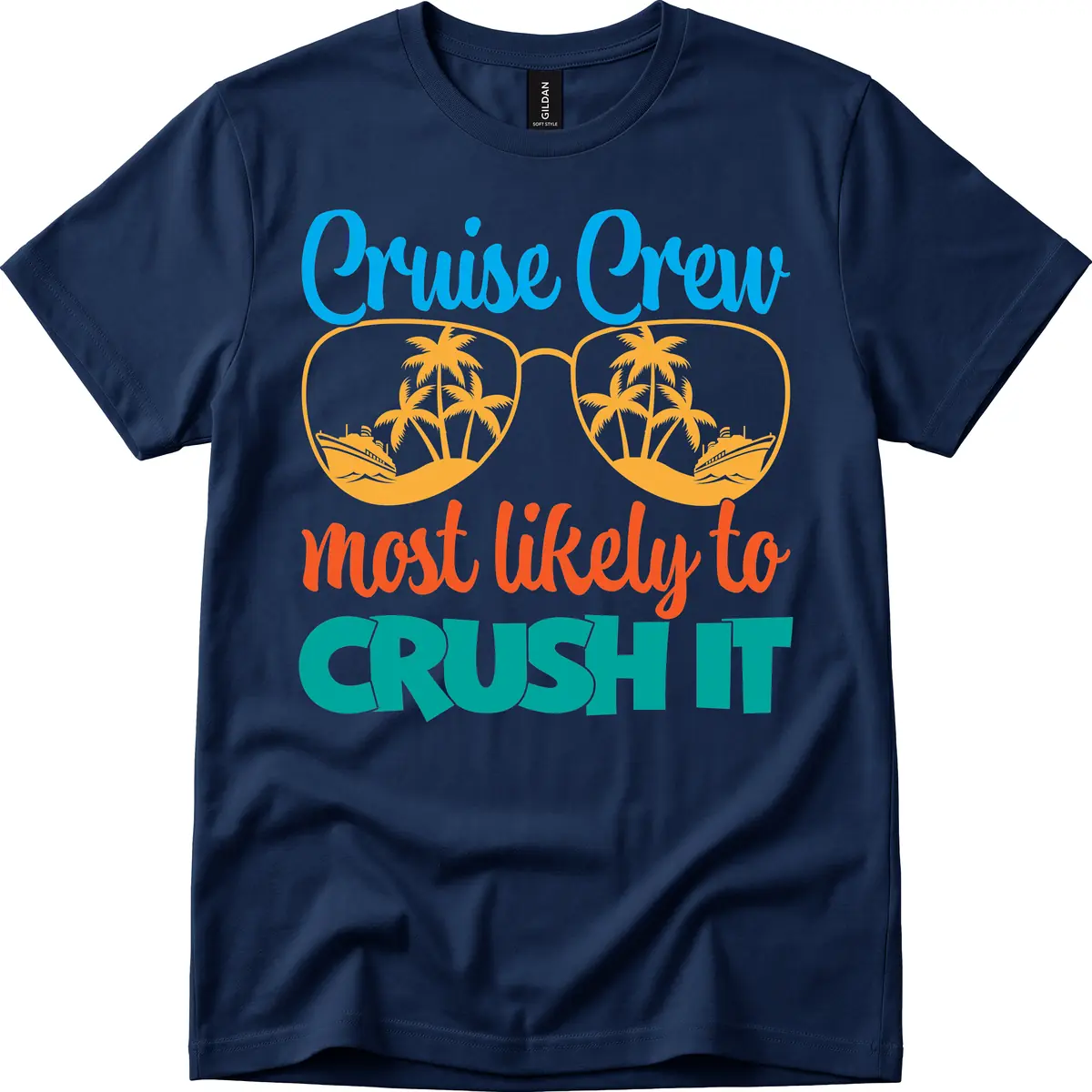 Cruise Crew Most Likely To Crush It T-Shirt in Navy