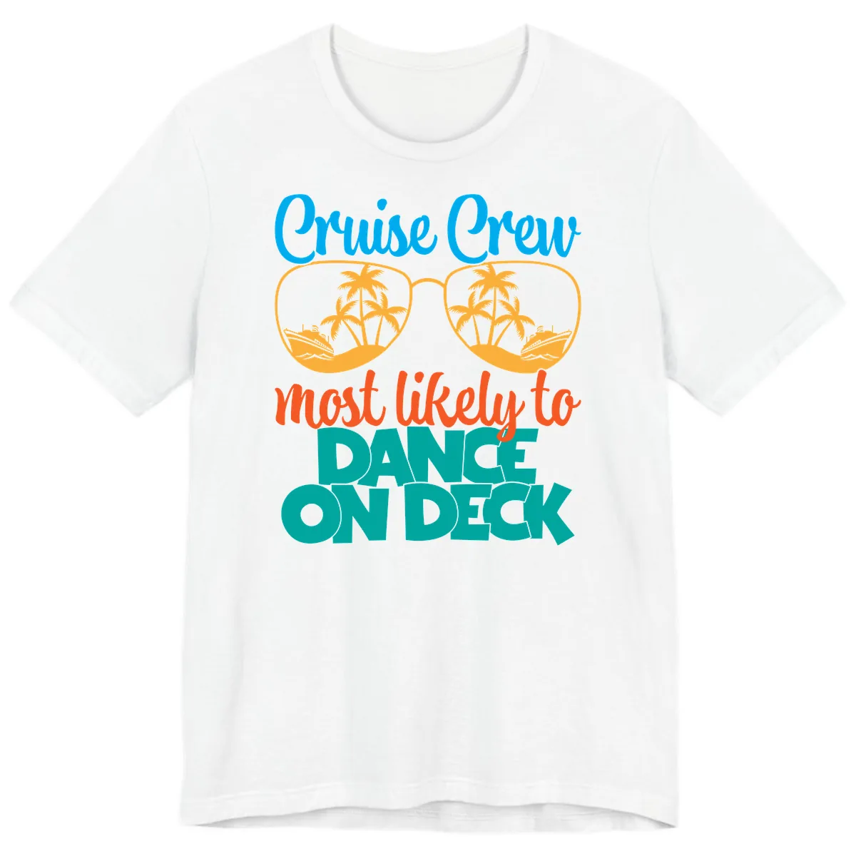 Cruise Crew Most Likely To Dance On Deck Premium T-Shirt in White