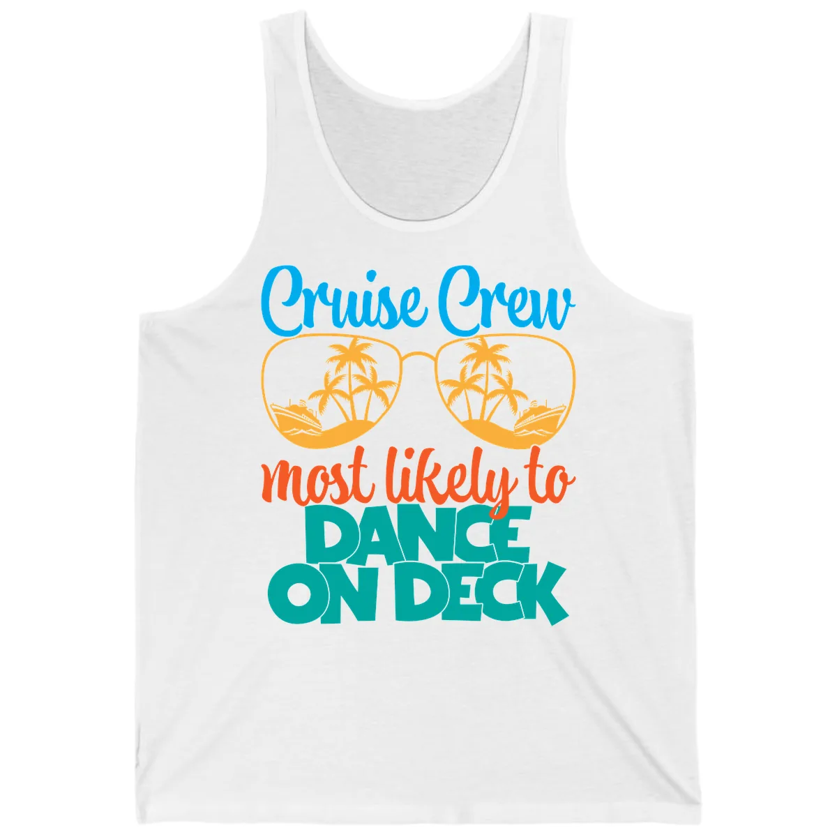 Cruise Crew Most Likely To Dance On Deck Tank in White