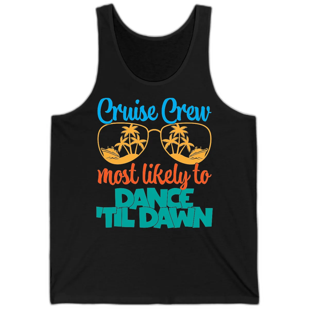 Cruise Crew Most Likely To Dance Till Dawn Tank in Black
