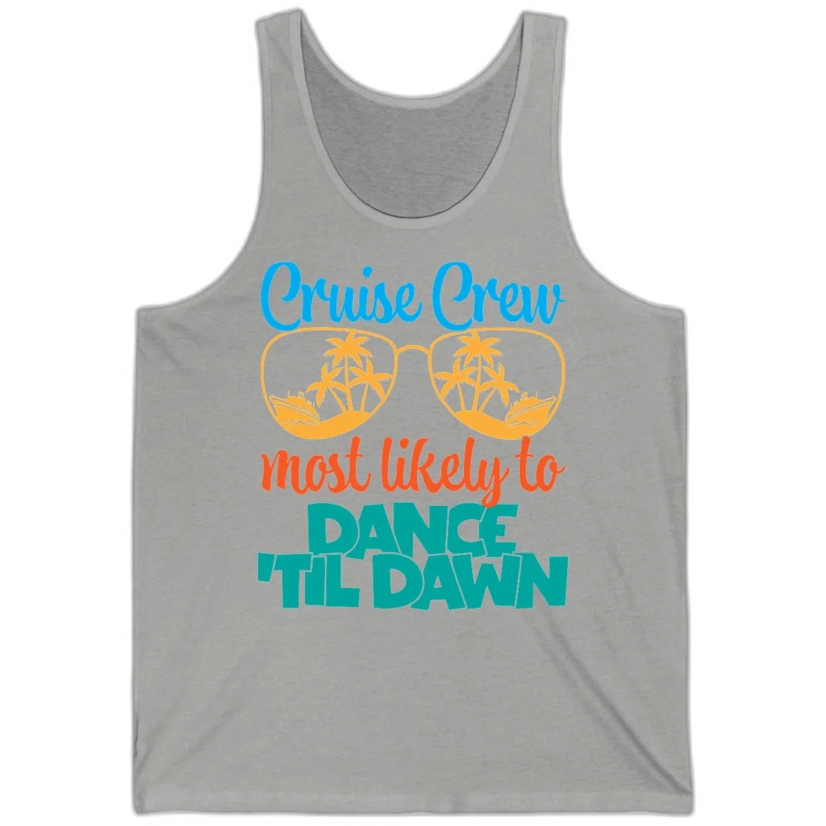 Cruise Crew Most Likely To Dance Till Dawn Tank in Athletic Heather