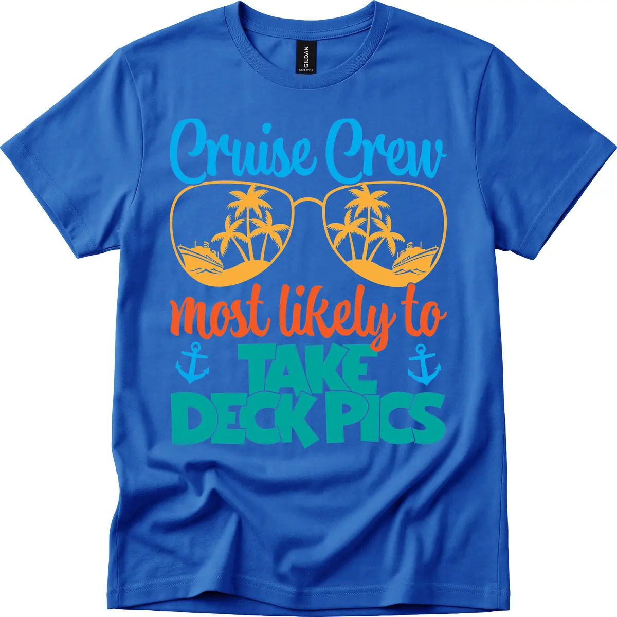 Cruise Crew What Likely To Take Deckpics T-Shirt in Royal