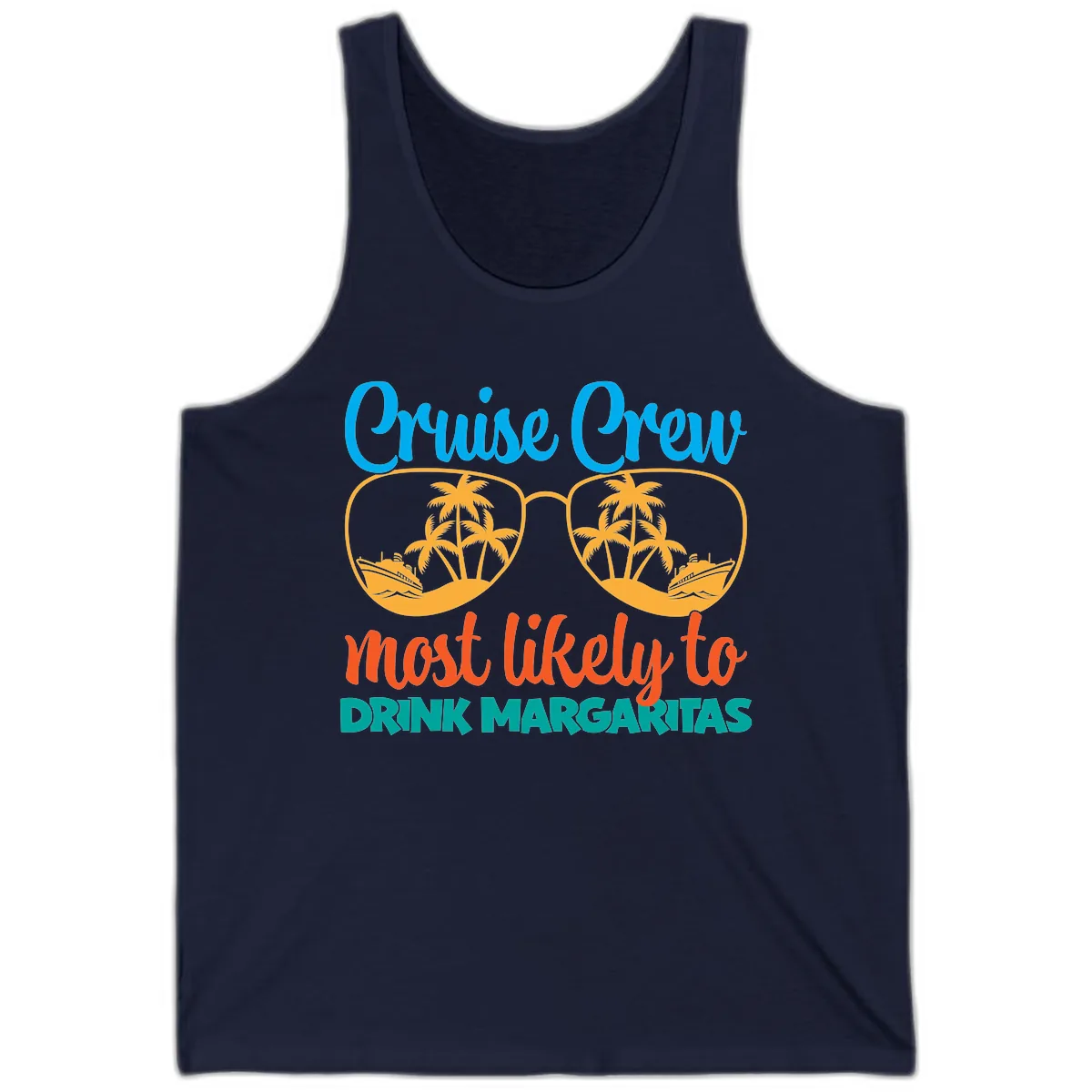 Cruise Crew Most Likely To Drink Margaritas Tank in Navy