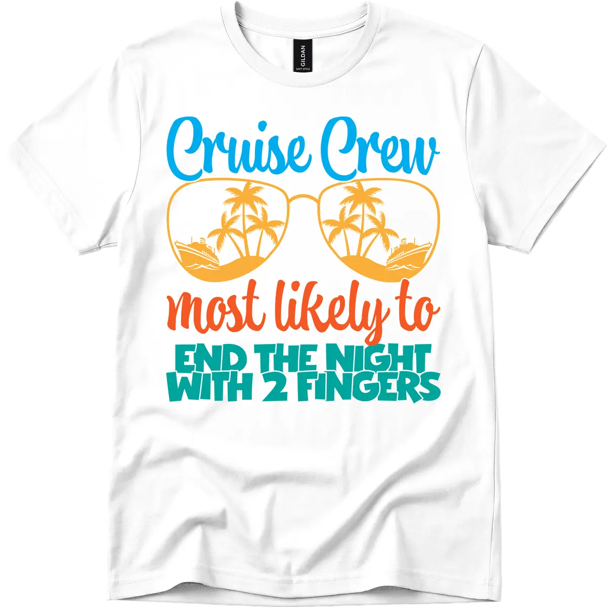 Cruise Crew Most Likely To End The Night T-Shirt in White