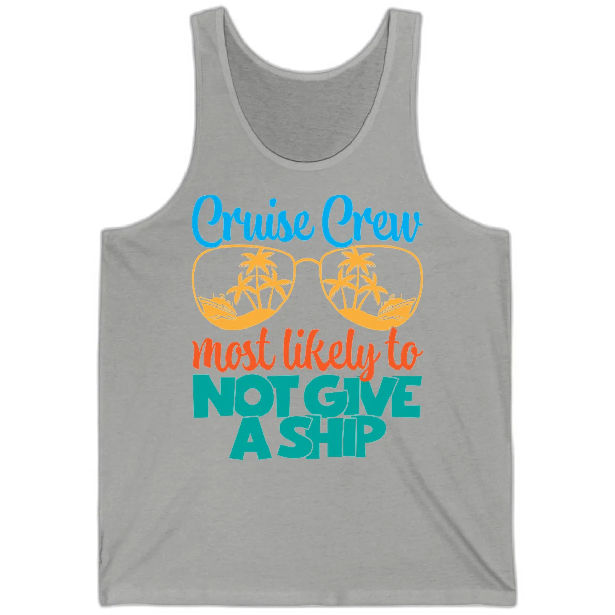 Cruise Crew What Likely To Not Give A Ship Tank in Athletic Heather