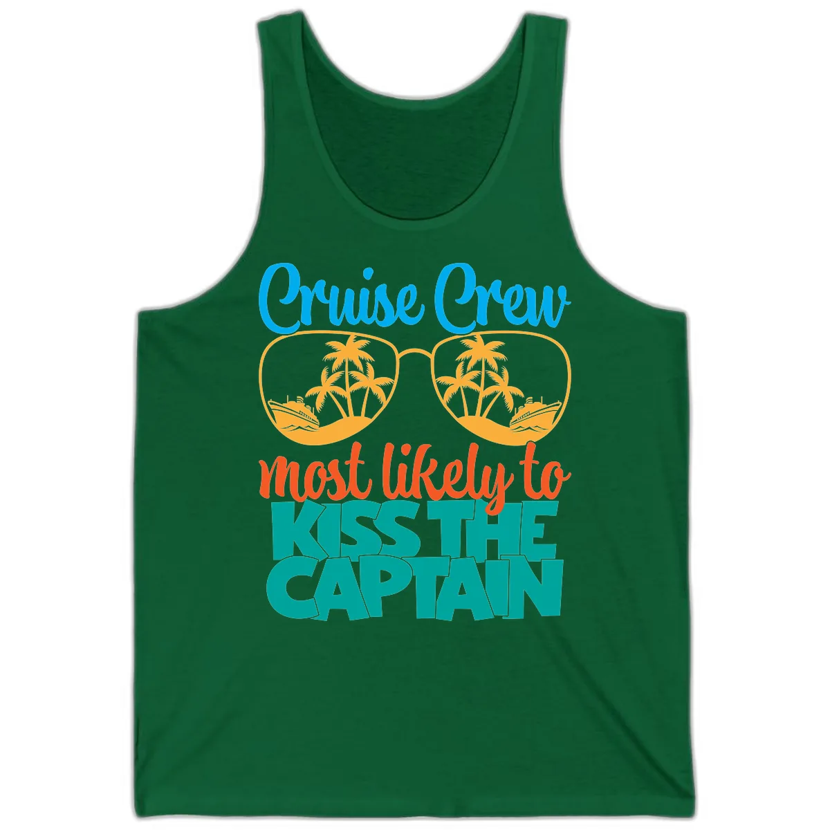 Cruise Crew Most Likely To Kiss The Captain Tank in Kelly