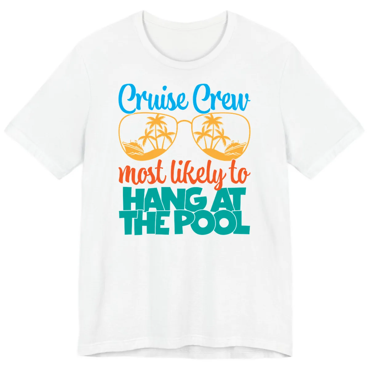 Cruise Crew What Likely To Hang At The Pool Premium T-Shirt in White