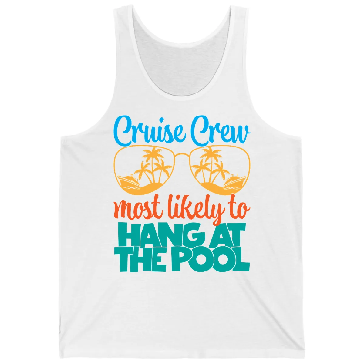 Cruise Crew What Likely To Hang At The Pool Tank in White