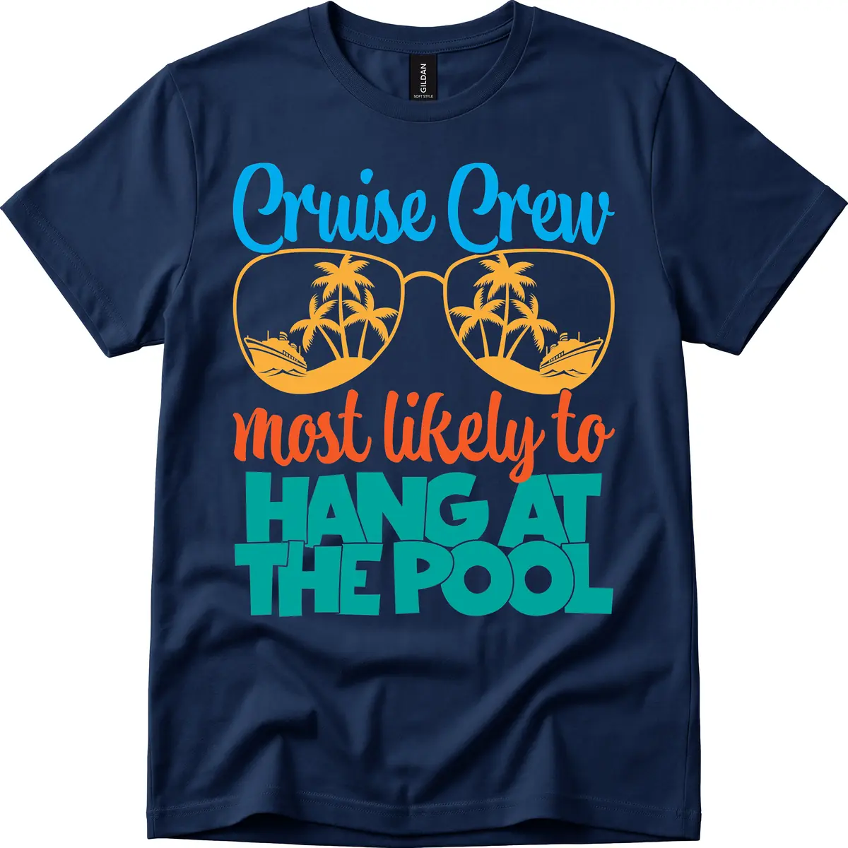 Cruise Crew What Likely To Hang At The Pool T-Shirt in Navy