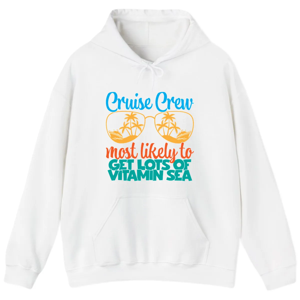 Cruise Crew Most Likely To Get Lost At Sea Hoodie in White