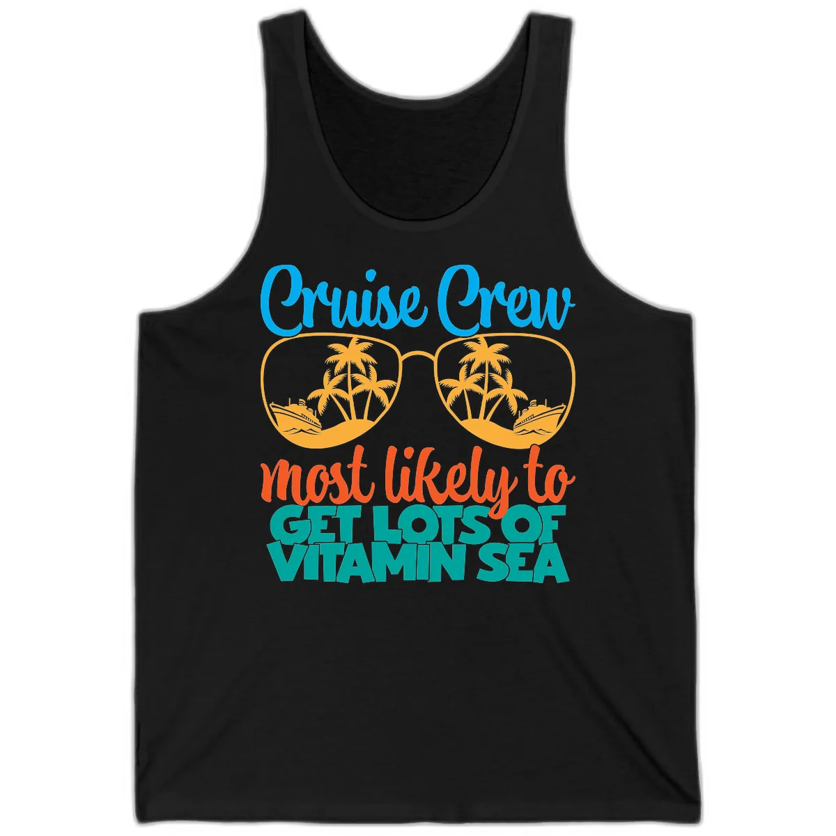 Cruise Crew Most Likely To Get Lost At Sea Tank in Black