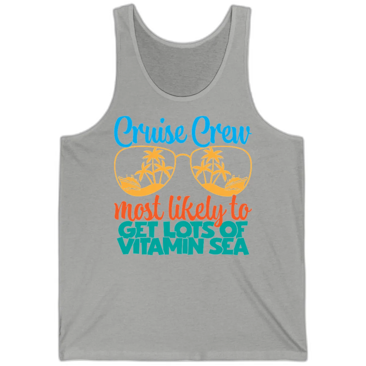 Cruise Crew Most Likely To Get Lost At Sea Tank in Athletic Heather