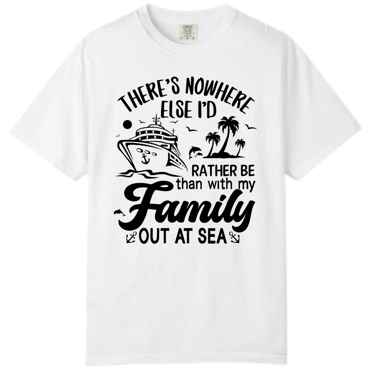 Rather Be Out At Sea Comfort Color in White