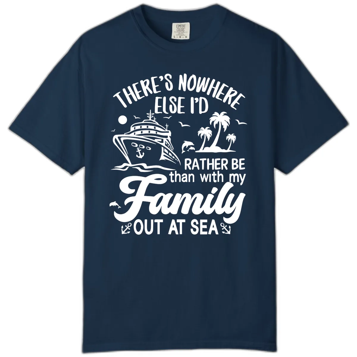 Rather Be Out At Sea Comfort Color in True Navy