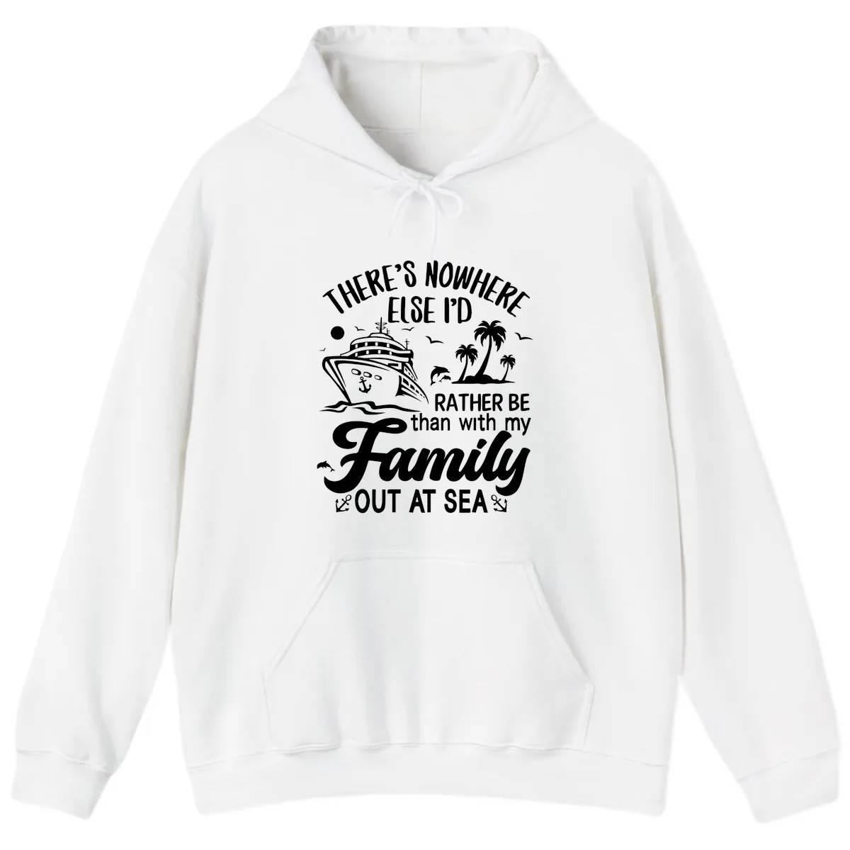 Rather Be Out At Sea Hoodie in White