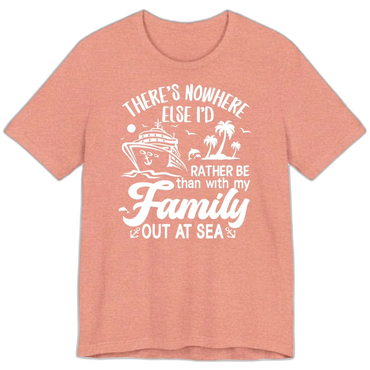 Rather Be Out At Sea Premium T-Shirt in Heather Sunset