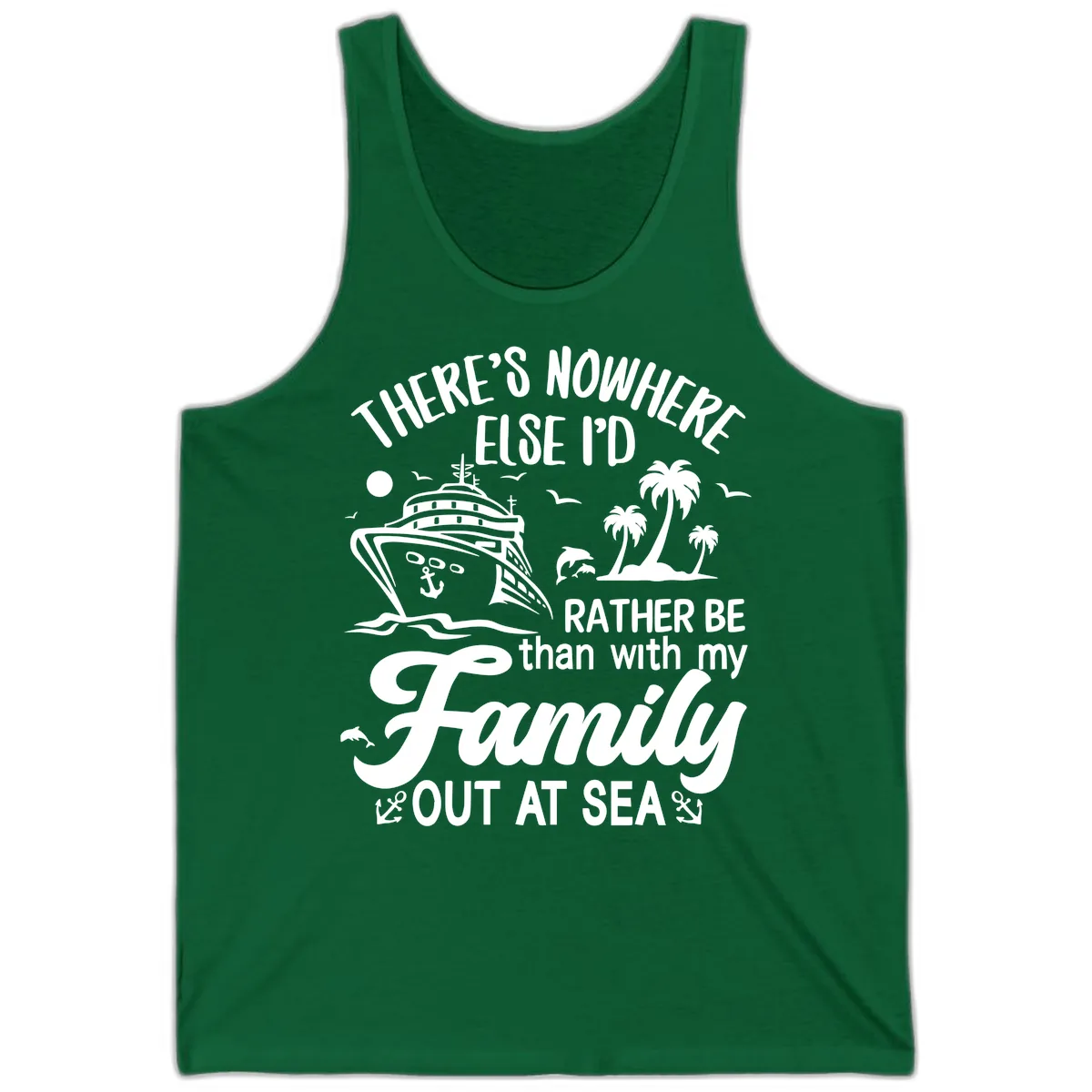 Rather Be Out At Sea Tank in Kelly