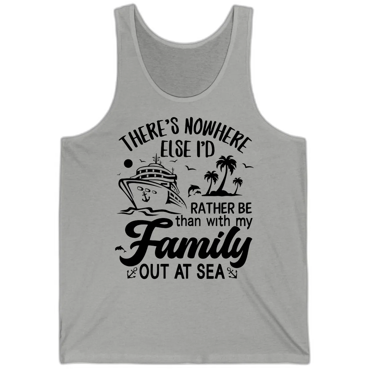 Rather Be Out At Sea Tank in Athletic Heather