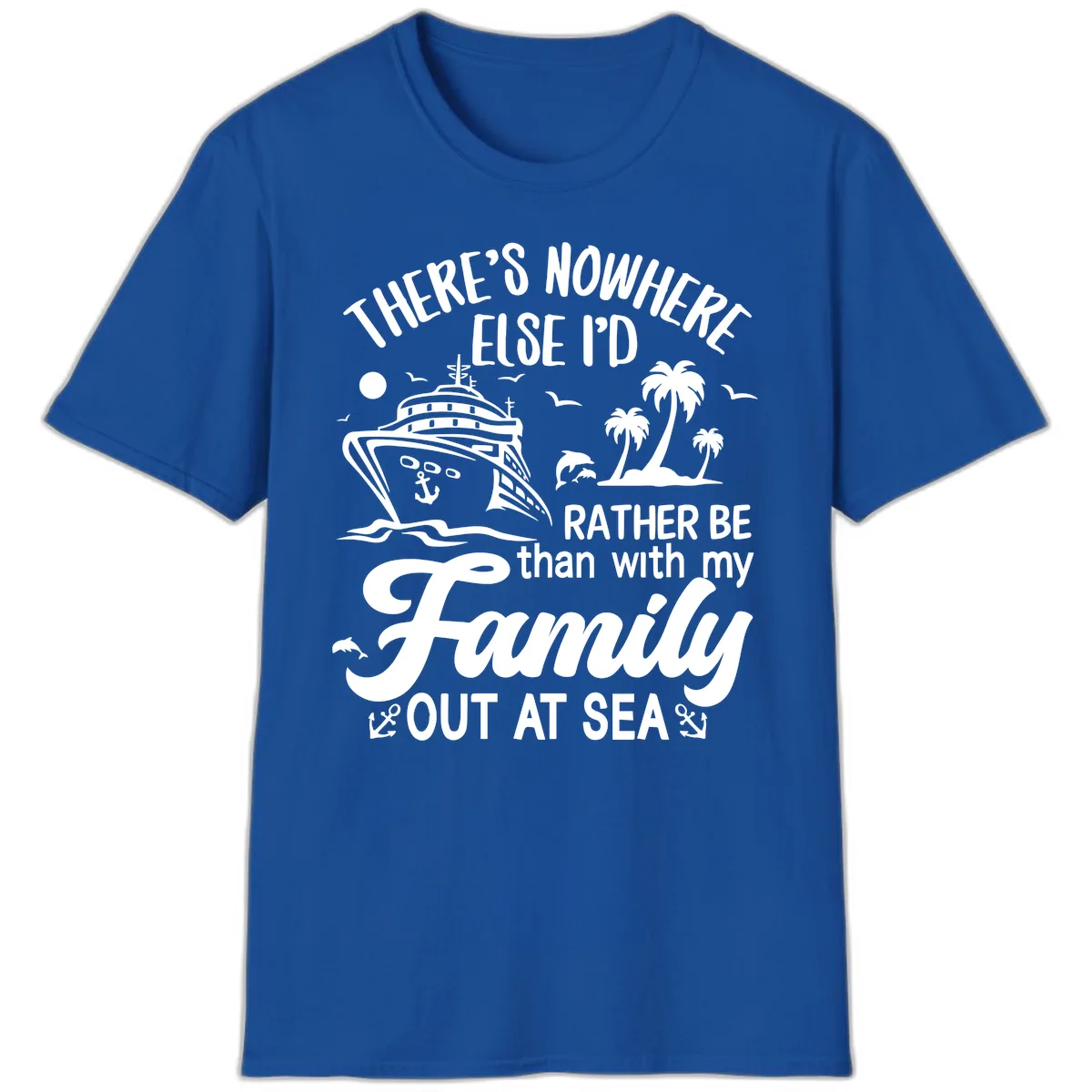 Rather Be Out At Sea T-Shirt in Royal