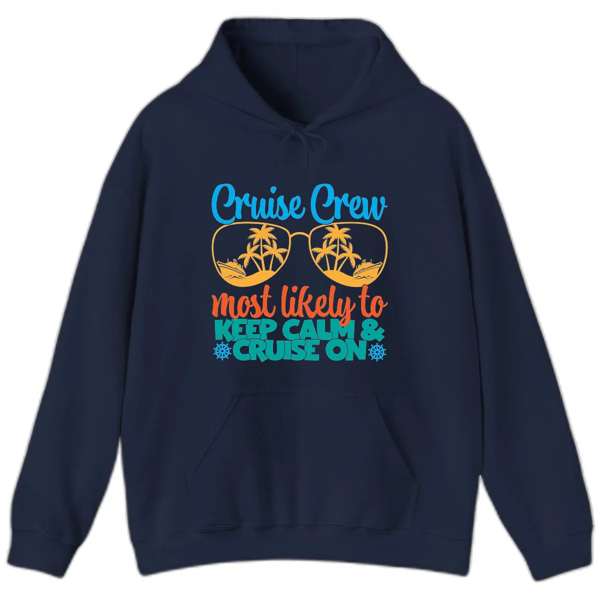 Cruise Crew Most Likely To Keep Calm Hoodie in Navy