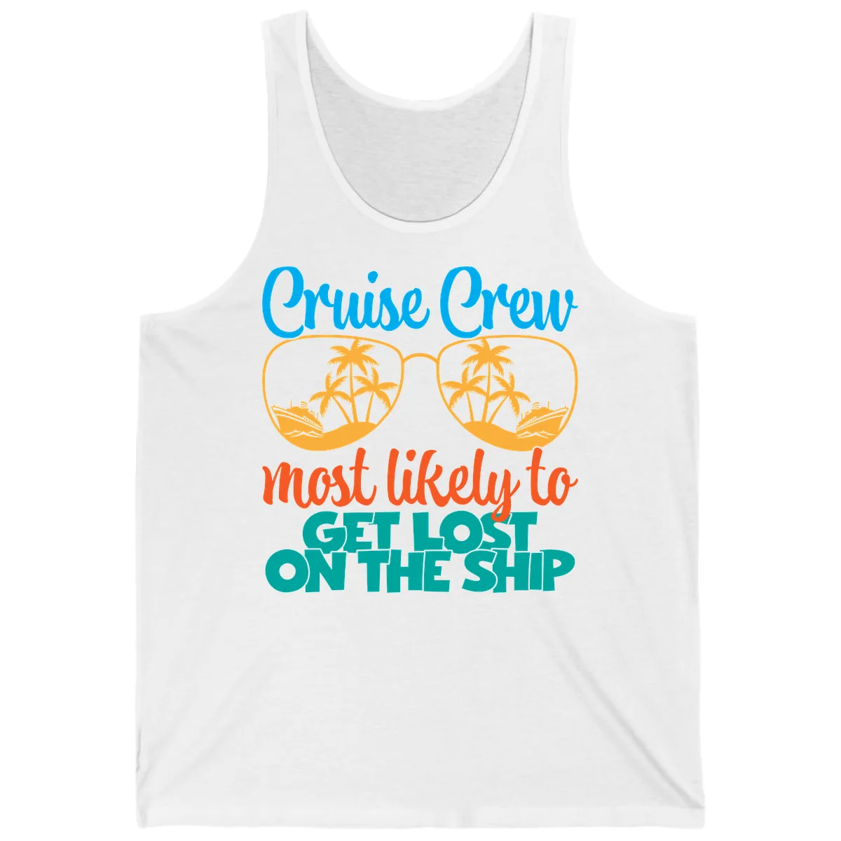 Cruise Crew Most Likely To Get Lost On The Ship Tank in White