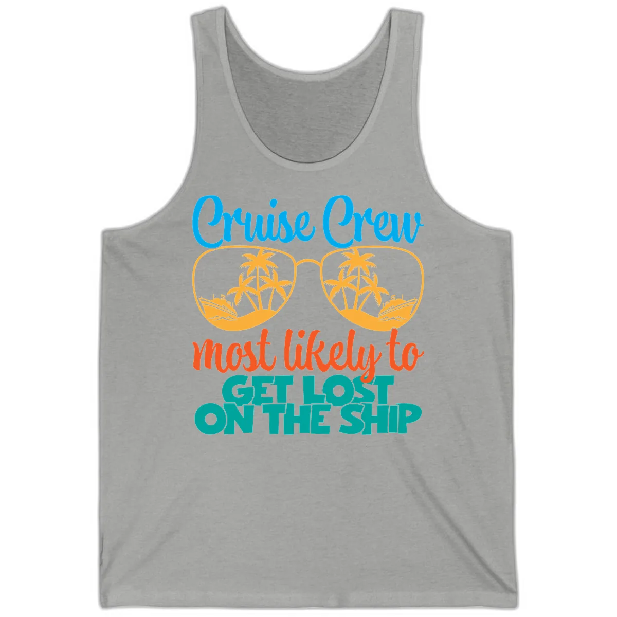 Cruise Crew Most Likely To Get Lost On The Ship Tank in Athletic Heather