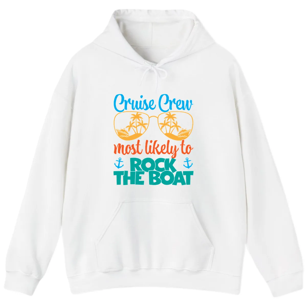 Cruise Crew Most Likely To Rock The Boat Hoodie in White