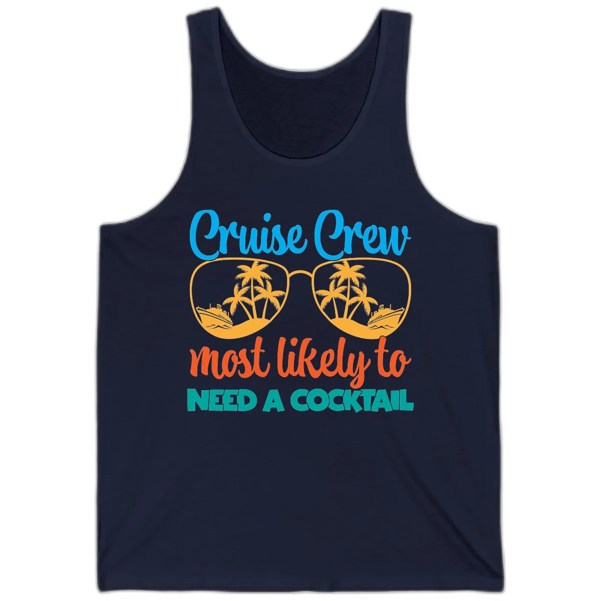 Cruise Crew Most Likely To Need A Cocktail Tank in Navy