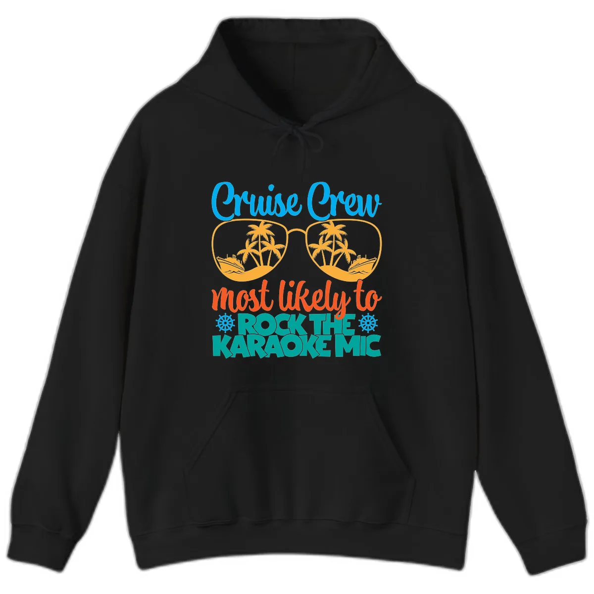 Cruise Crew Most Likely To Rock The Karaoke Mic Hoodie in Black