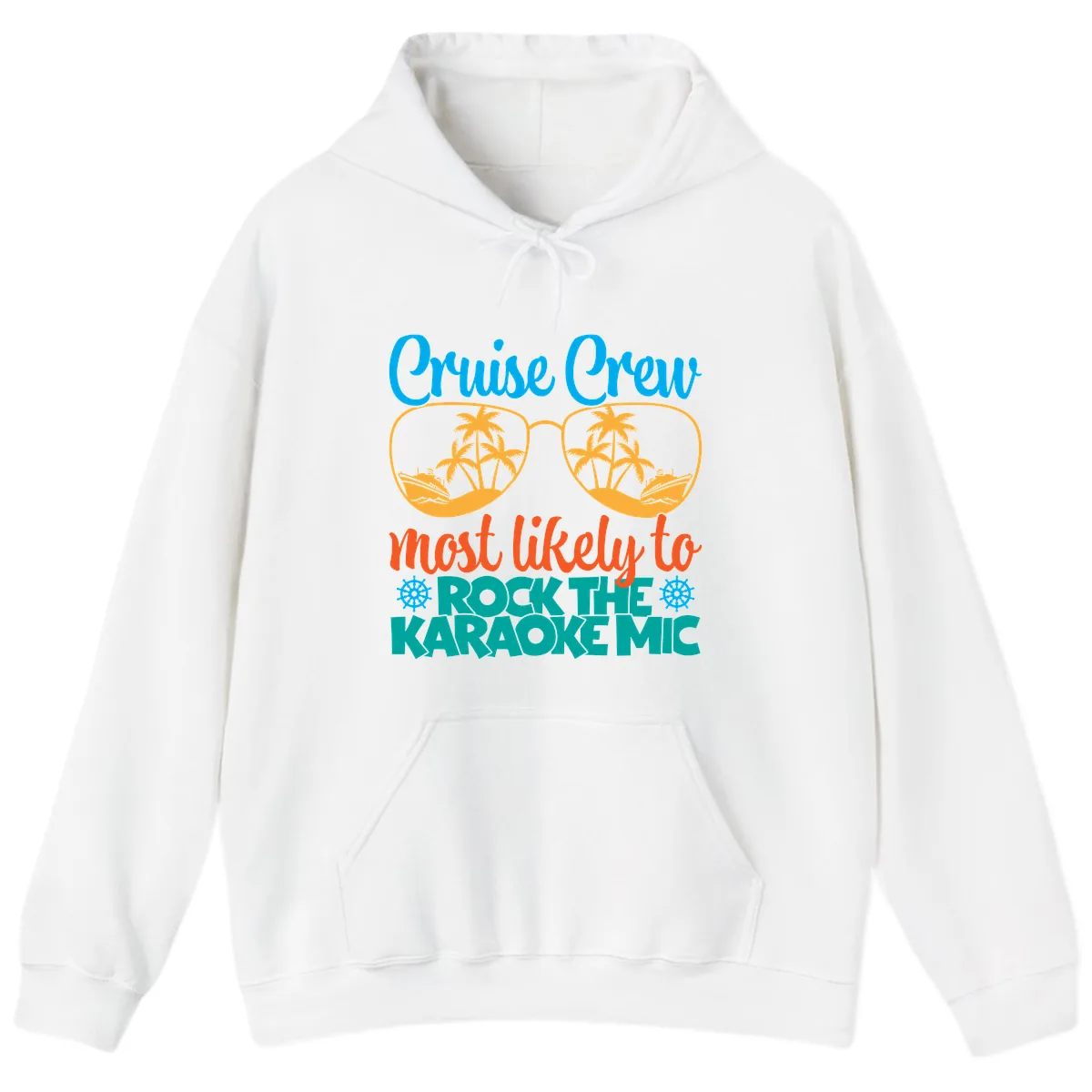Cruise Crew Most Likely To Rock The Karaoke Mic Hoodie in White