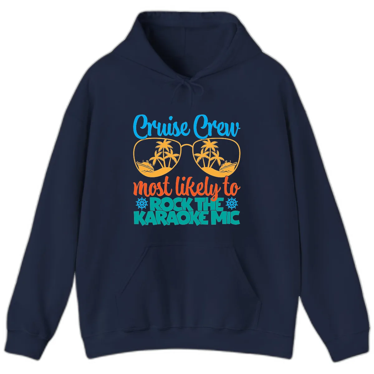 Cruise Crew Most Likely To Rock The Karaoke Mic Hoodie in Navy