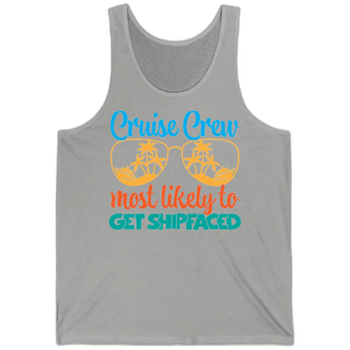 Cruise Crew Most Likely To Get Shipfaced Tank in Athletic Heather