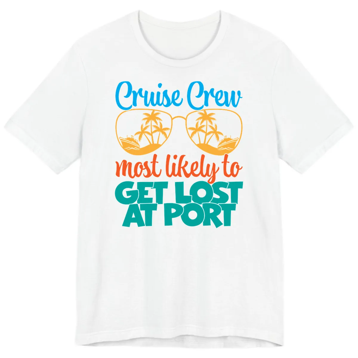 Cruise Crew Most Likely To Get Lost At Port Premium T-Shirt in White