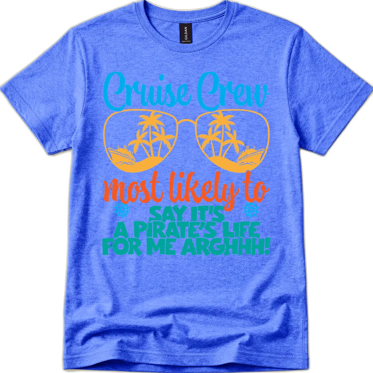 Cruise Crew Most Likely To Say Ahh T-Shirt in Heather Royal