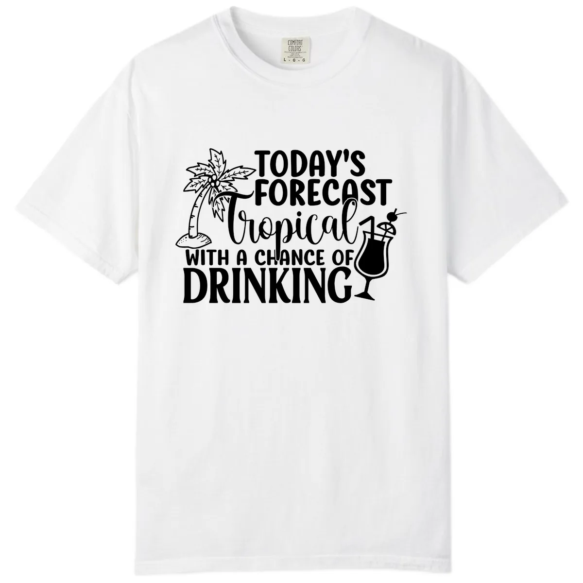 Tropical Forecast Drinking Comfort Color in White