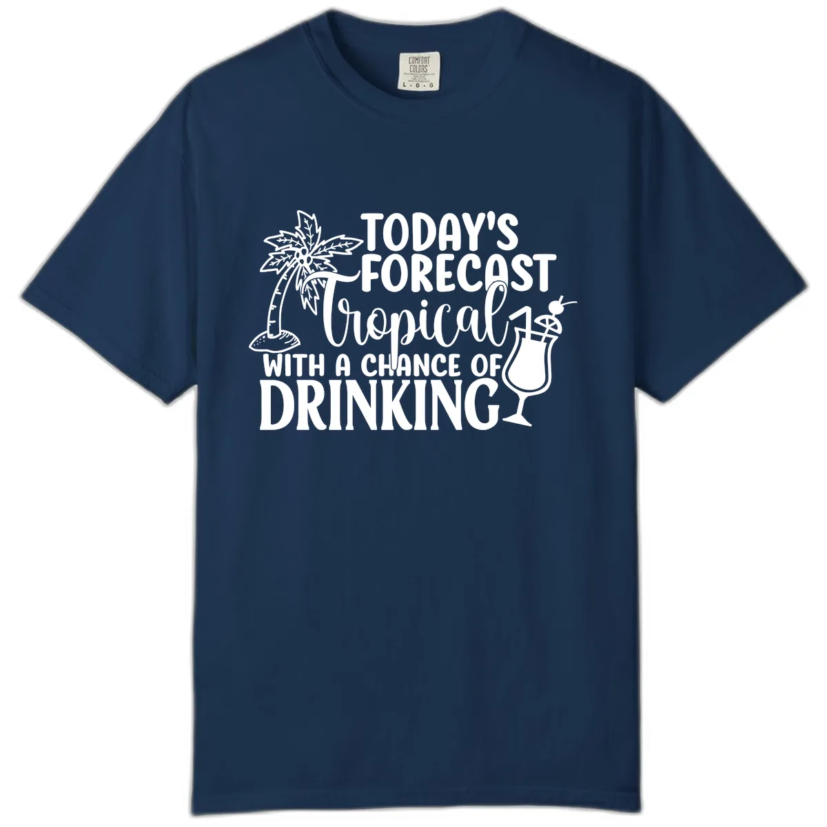 Tropical Forecast Drinking Comfort Color in Navy