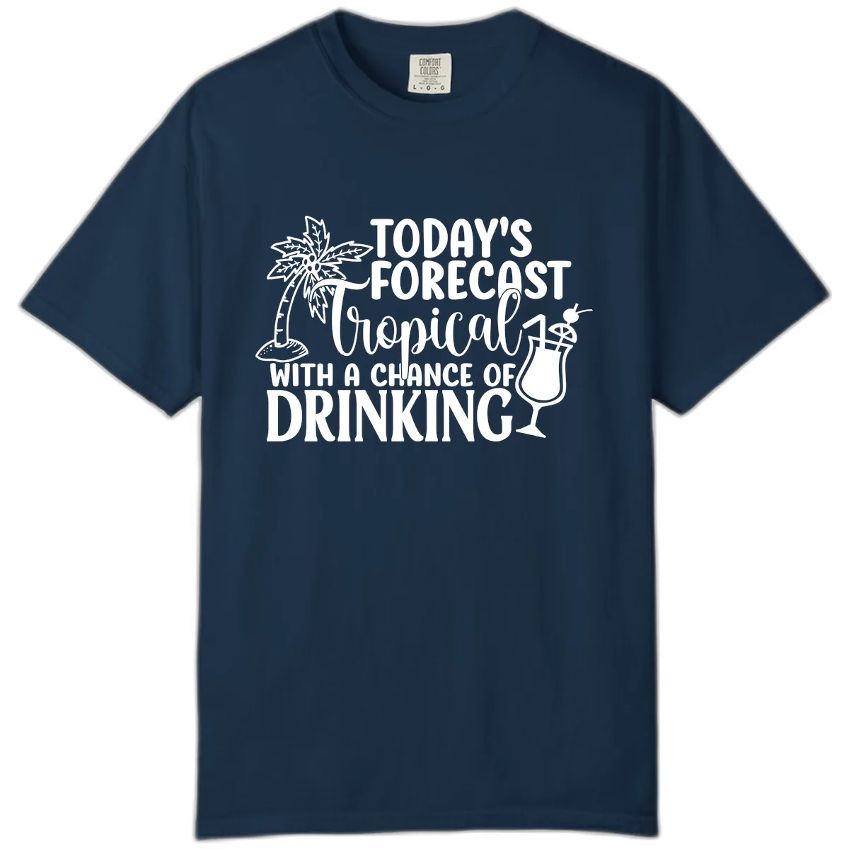 Tropical Forecast Drinking Comfort Color in True Navy