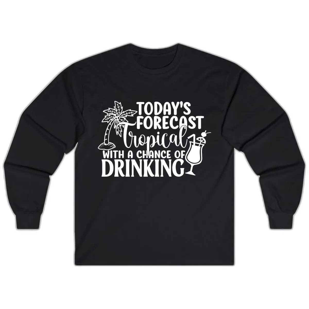 Tropical Forecast Drinking Long Sleeve in Black