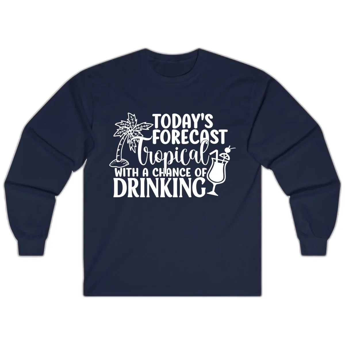 Tropical Forecast Drinking Long Sleeve in Navy