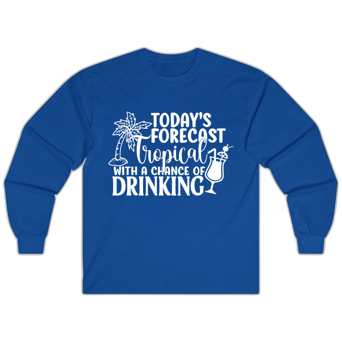 Tropical Forecast Drinking Long Sleeve in Royal