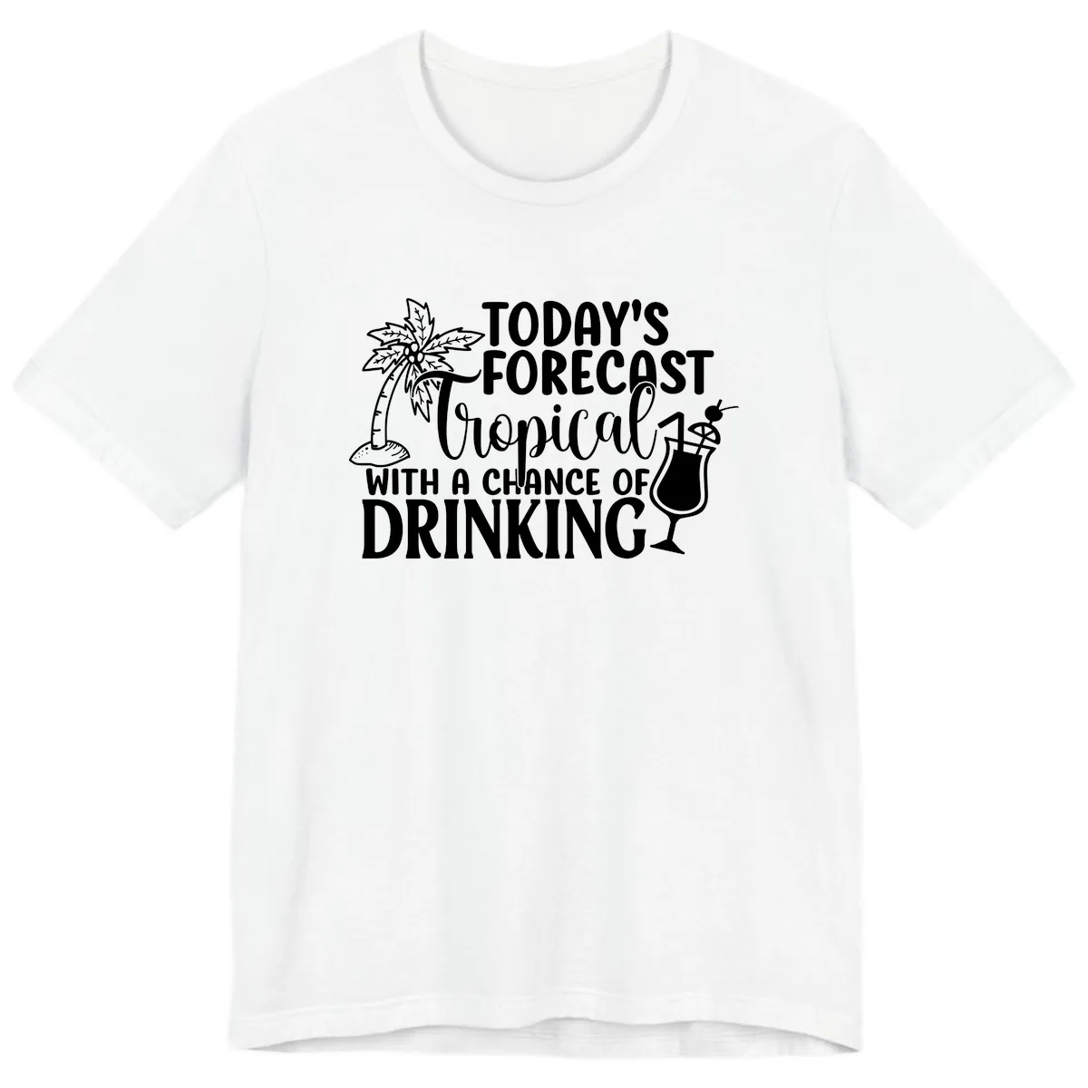Tropical Forecast Drinking Premium T-Shirt in White