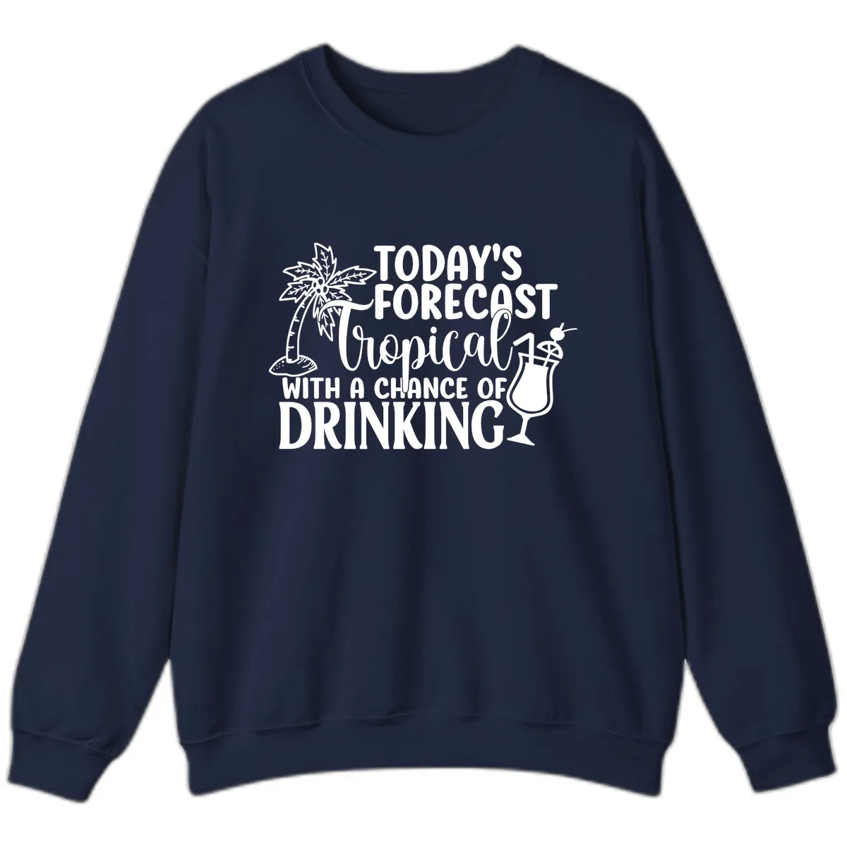 Tropical Forecast Drinking Sweatshirt in Navy