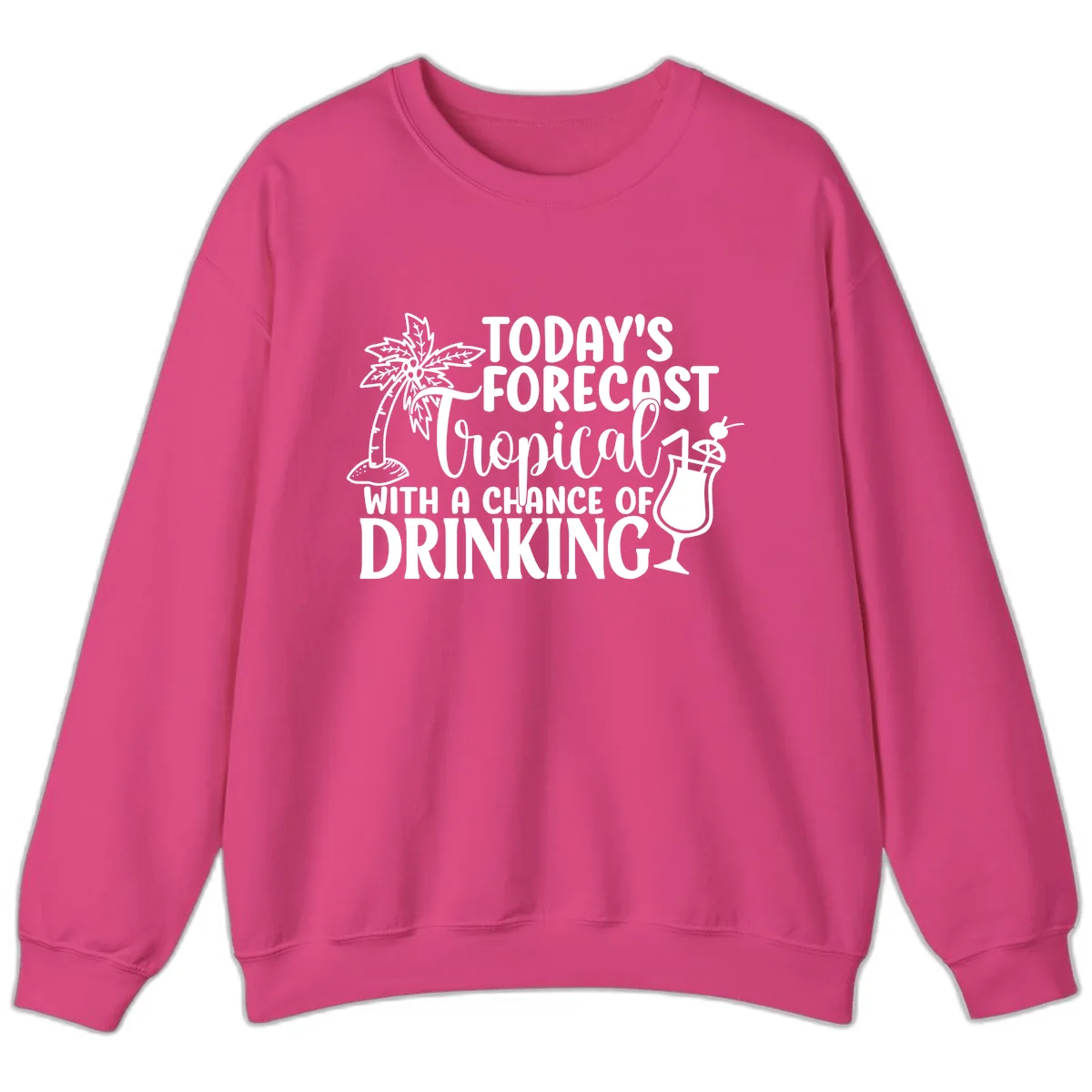 Tropical Forecast Drinking Sweatshirt in Heliconia