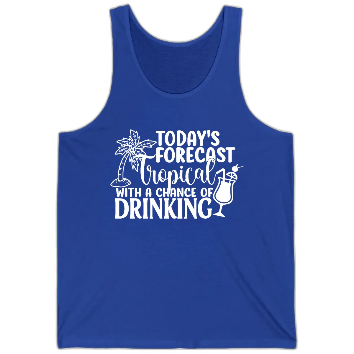 Tropical Forecast Drinking Tank in True Royal