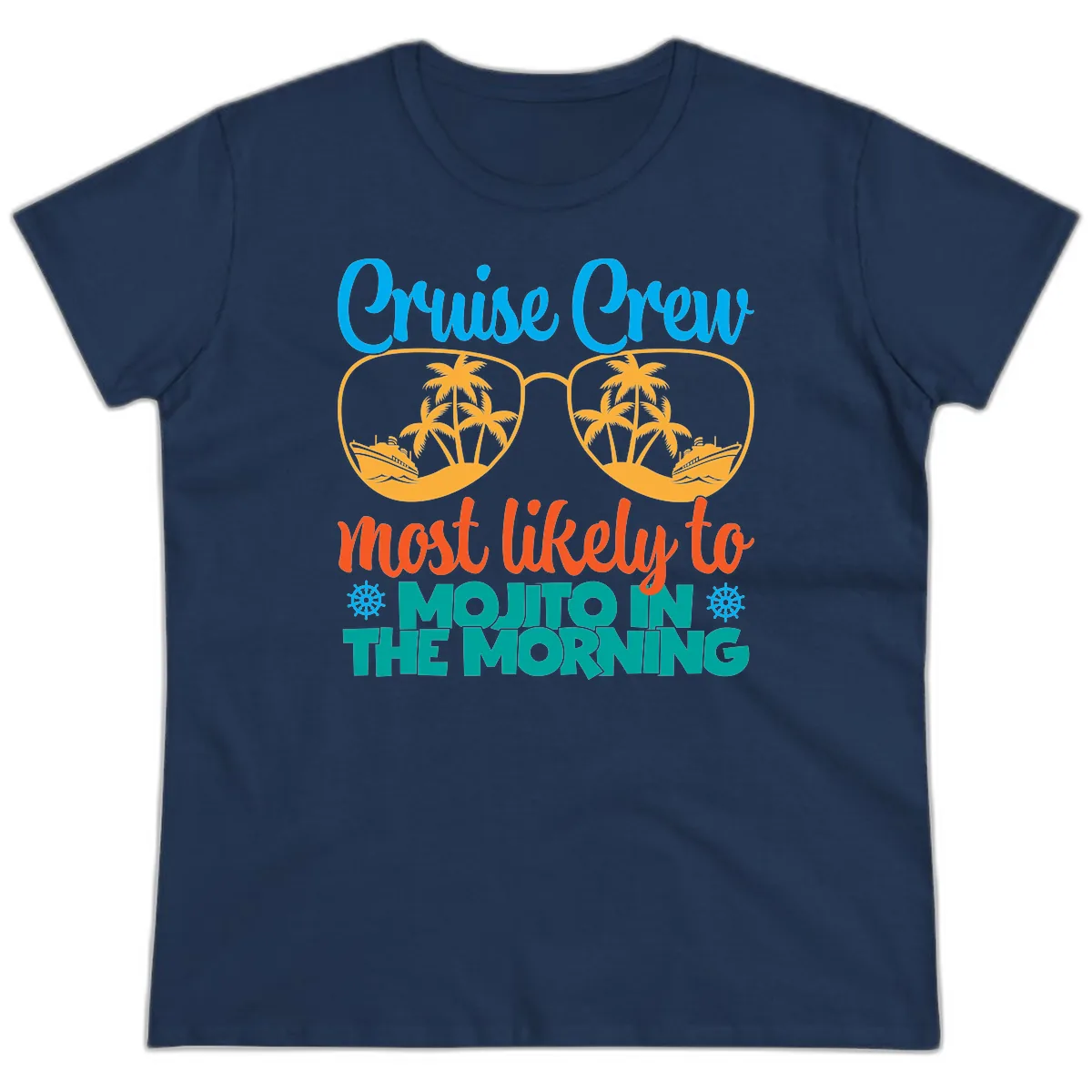 Cruise Crew Most Likely To Mojito Ladies Tee in Navy