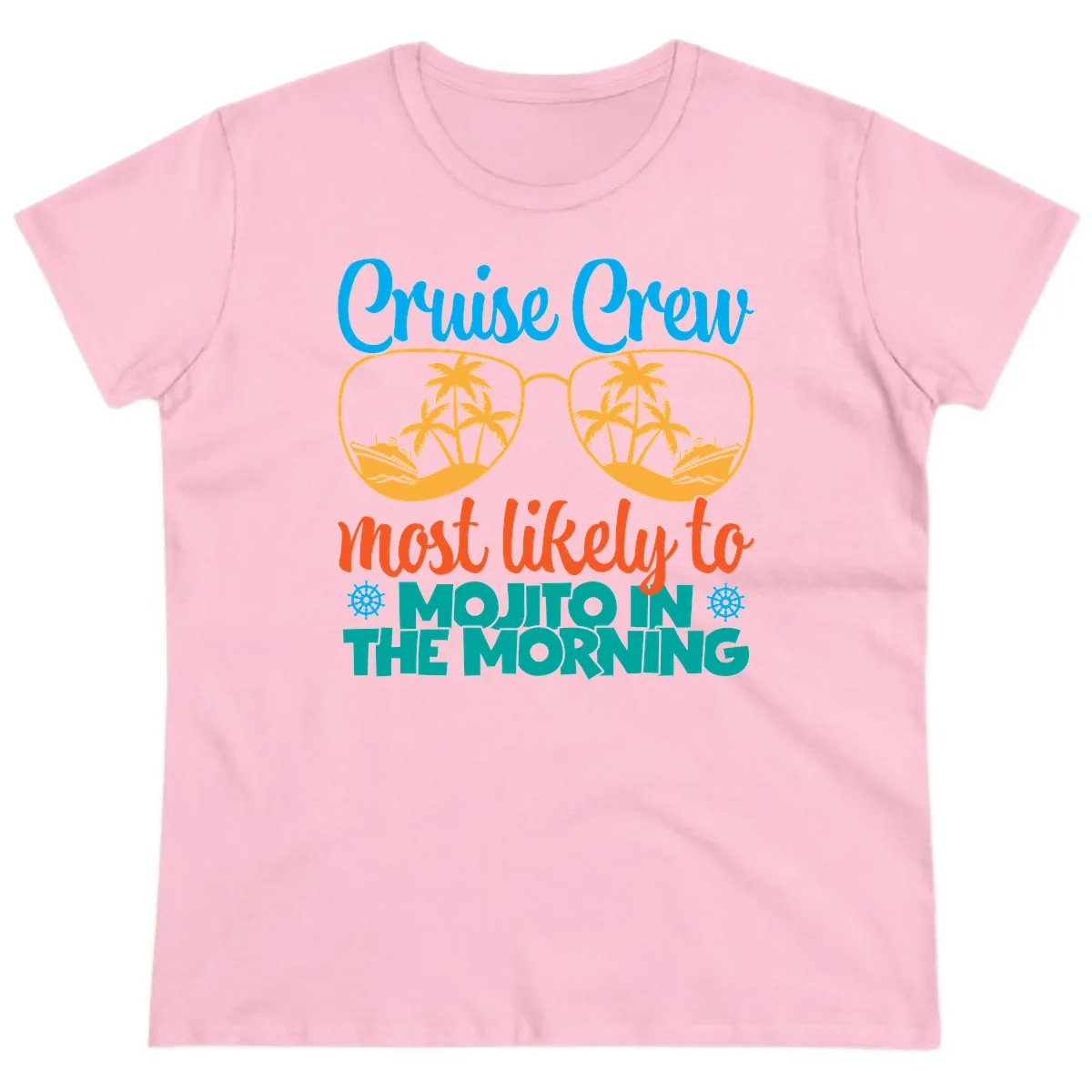 Cruise Crew Most Likely To Mojito Ladies Tee in Light Pink